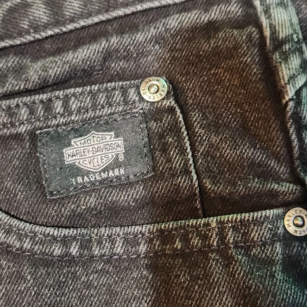 Harley-Davidson Vintage Mens Gray Black Relaxed Jeans 29W x 32L